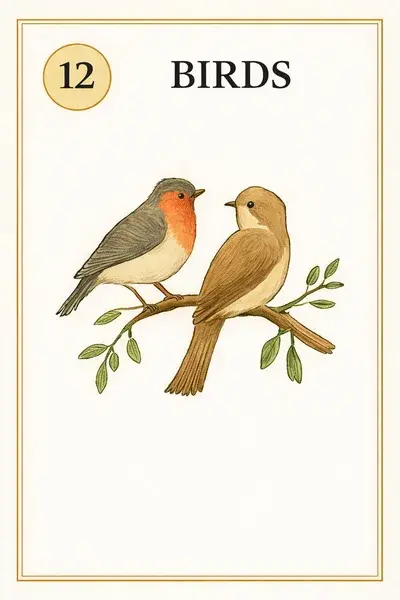 Birds — Lenormand card illustration