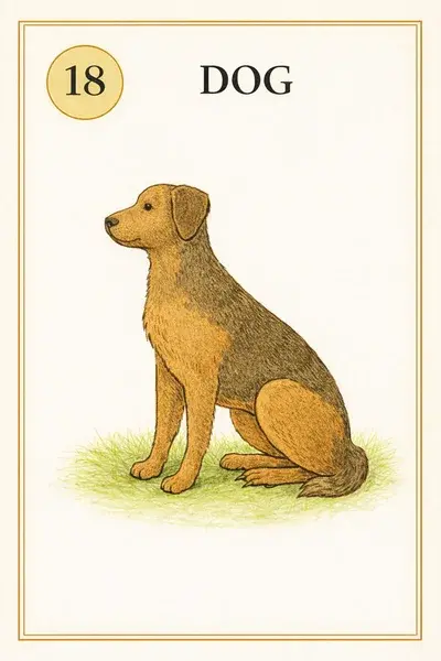 Dog — Lenormand card illustration