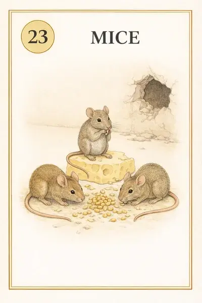 Mice — Lenormand card illustration